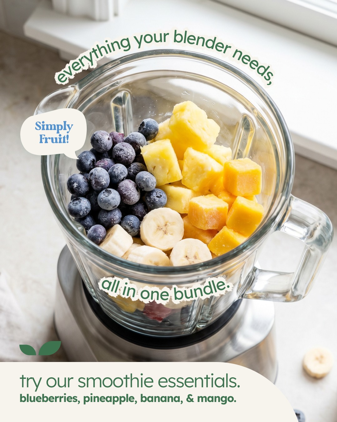 Streamline your morning routine with zero-prep fruit perfectly portioned for your blender.